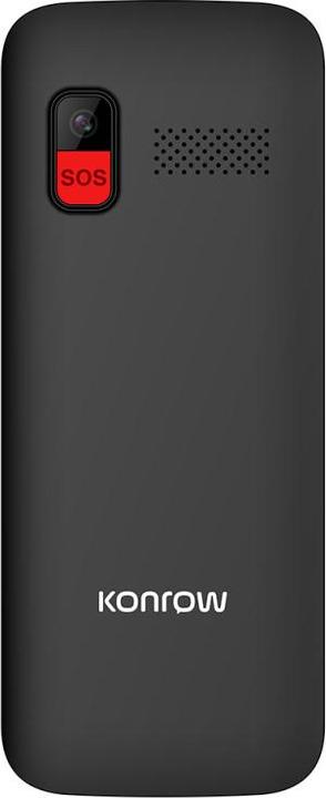 Actual product image Konrow Senior 280 (2.8" Screen - Dual Sim - With Charging Station) Black (2.80", 2G)