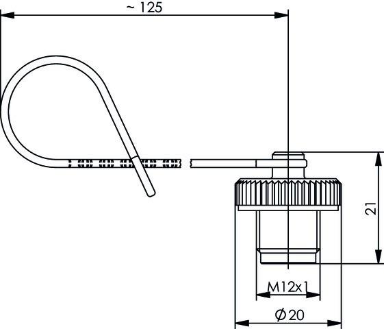Actual product image Telegärtner STX M12x1 socket protection cap