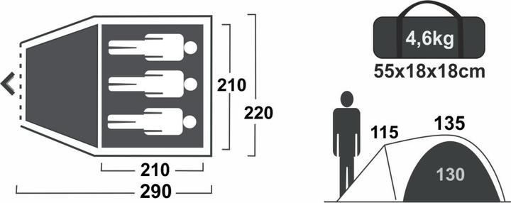 Image du produit Annjuk Kenai 3 (Tente igloo, 4.60 kg, 3 personnes)