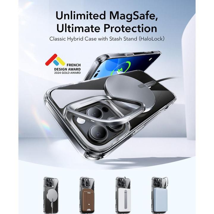 Image du produit ESR Classic Hybrid HaloLock Case mit Stash Stand (Apple iPhone 16 Pro Max)