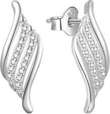 Moiss Charming silver earrings with zircons E0002438 (L)