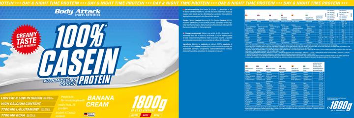 Actual product image Body Attack 100 % Casein Protein (900g can) (Chocolate, 1 pcs., 900 g)