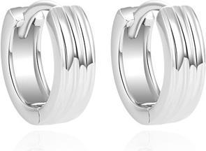 Beneto Timeless round earrings made of silver AGUC1422 (L) (Silber)