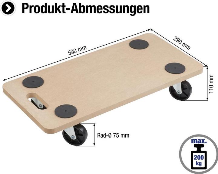 Produktbild Metafranc Transportroller (200 kg)