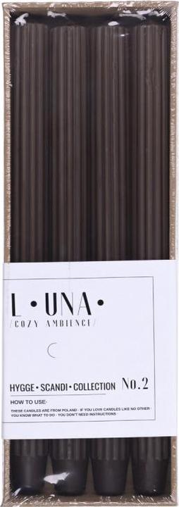 Productafbeelding Donau Home Lange gecanneleerde tafelkaars 4 stuks. (4 Pcs.)