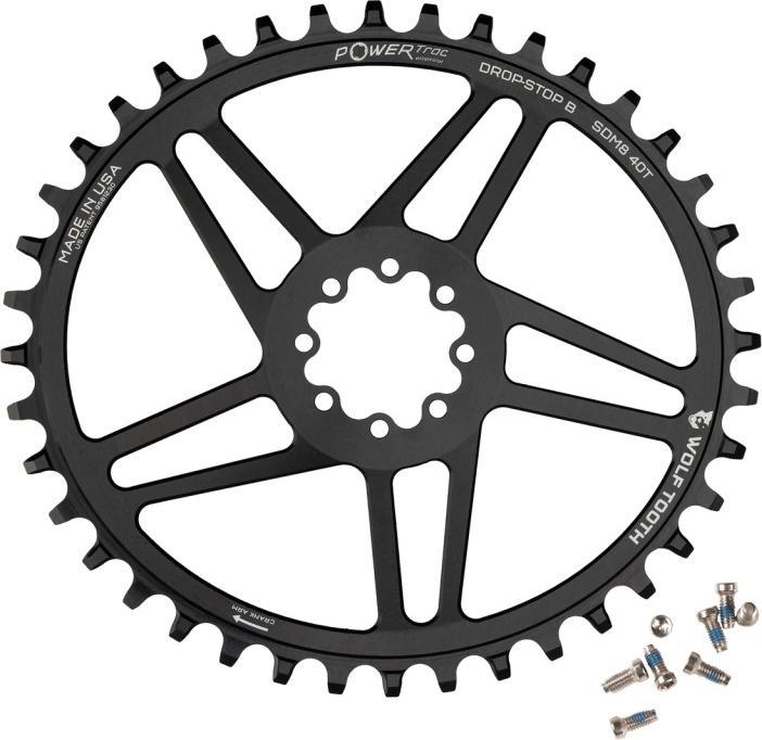 Productafbeelding Wolf Tooth PowerTrac Elliptical SRAM 8-Bolt Direct Mount kettingblad, 42 t, zwart (42)