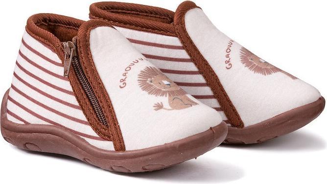 Actual product image La Redoute Collections Slippers with zipper and lion motif (21)