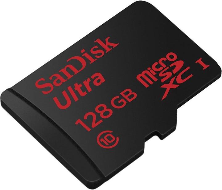 Actual product image SanDisk Ultra microSDXC U1 with adapter (128 GB, microSDXC, U1, UHS-I)