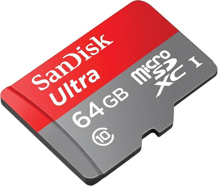 Produktbild SanDisk Ultra microSDXC U1 mit Adapter (64 GB, microSDXC, U1, UHS-I)