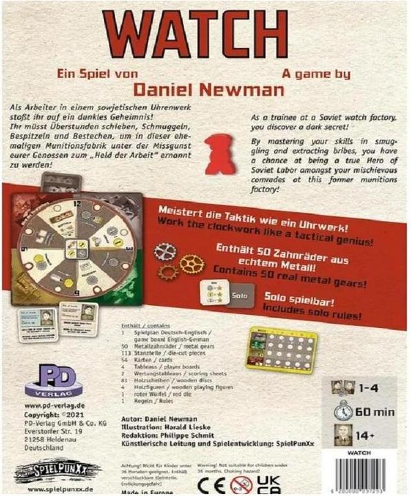 Produktbild PDVD1022 - Watch, Brettspiel, für 1-4 Spielr, ab 14 Jahren (DE-Ausgabe) (Englisch, Deutsch)