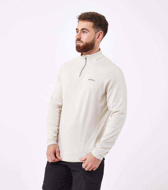 Artengo Herren 1/2 Zip Tennis Sweatshirt - Thermic beige