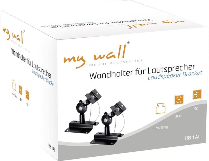 Actual product image myWall HB1A (1 pair, Wall installation, Tiltable, Pivoting)