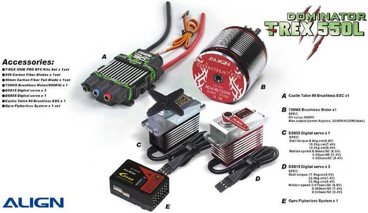 Produktbild Align T-REX 550L Dominator Super Combo
