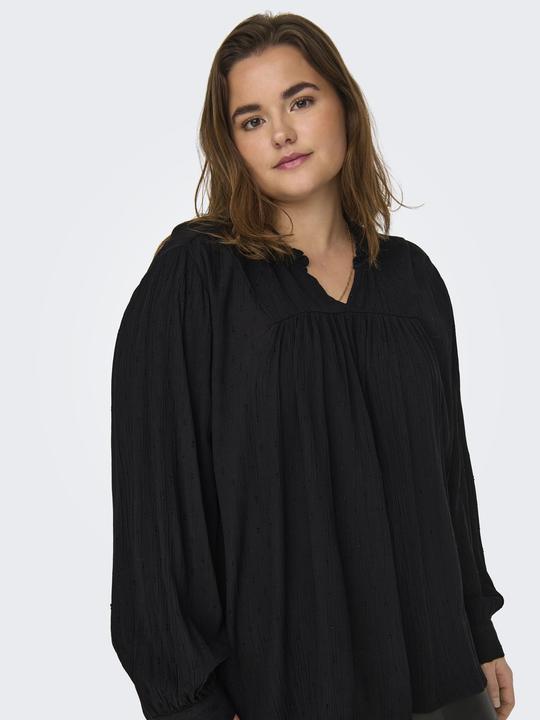 Produktbild Only Normal geschnitten V-Ausschnitt Ärmelbündchen mit Knopf Top Top (48)