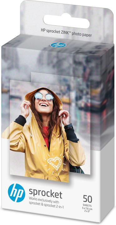 Actual product image HP Sprocket Fotopapier Zink (290 g/m², Photo (5x7.6cm), 50 x)