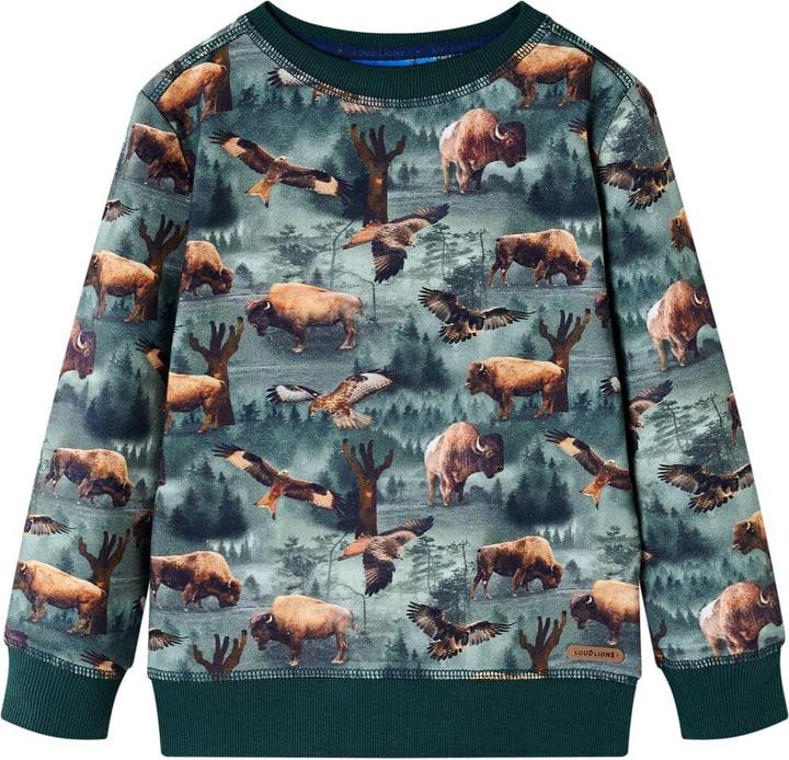 VidaXL Kinder-Sweatshirt Dunkelgrün 92,Material: 95 % Baumwolle. 5 (92)