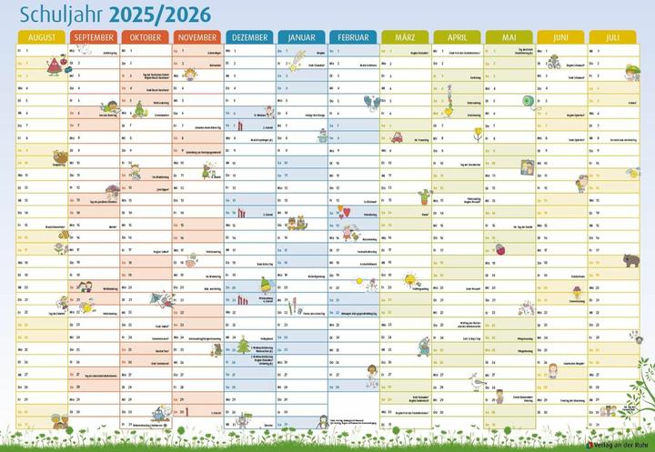 Produktbild Der Schuljahres-Wandkalender 2025/2026, A1 (A1, Harter Einband, Deutsch)