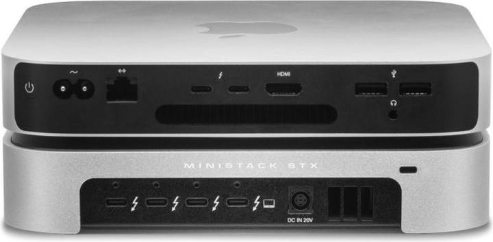 Produktbild OWC 12.0TB (HDD) miniStack STX Stackable Storage and Thunderbolt Hub Xpansion Solution - Silver (M.2 2242)