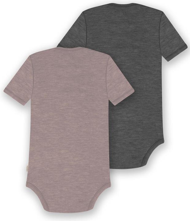 Produktbild Normani 2er Set Baby Merino Body Kurzarm „Tauranga" - 9297 (56)