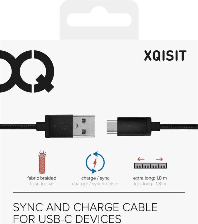 Actual product image Xqisit Cotton Cable (1.80 m, USB 3.0)