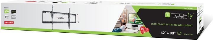 Image du produit Techly ICA-PLB 161XL - kit de montage (plaque murale, loquet, 2 rails VESA) pour téléviseur LCD (Mur, 80", 60 kg)