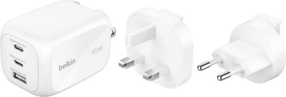 Immagine prodotto Belkin BOOST Charge 100W USB-C Ladegerät 2xUSB-C/1xA WCH016hqWH (100 W)
