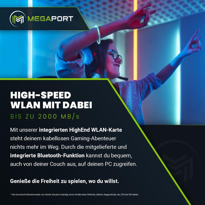 Produktbild Megaport Gaming PC Intel i9 • GeForce RTX 3080 Ti 12GB • 32GB RAM (Intel Core i9-11900F, 32 GB, 2000 GB)