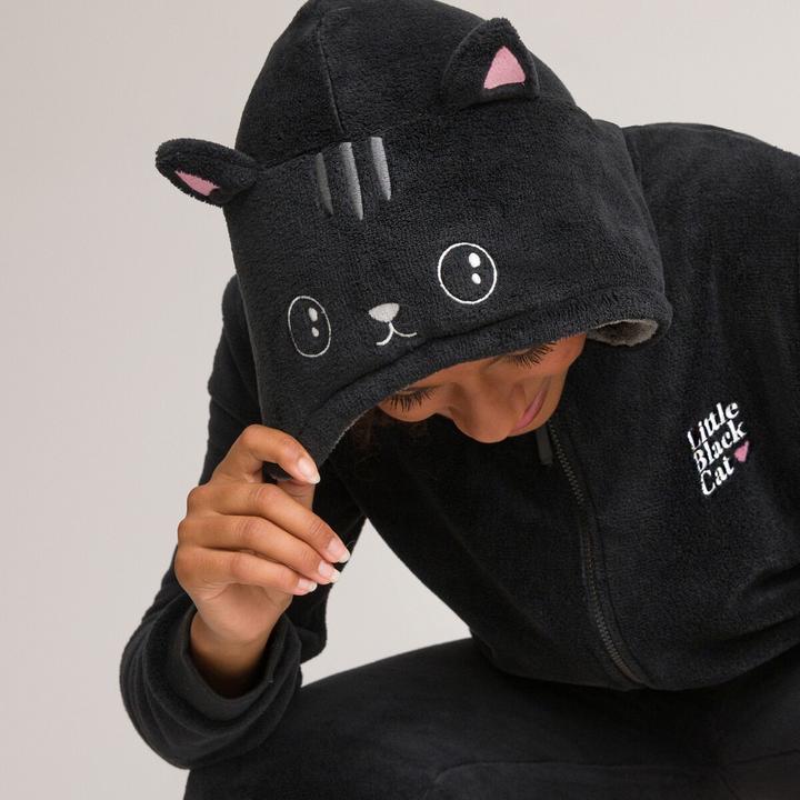 Actual product image La Redoute Collections Cat Onesie in Woven Fur (158)