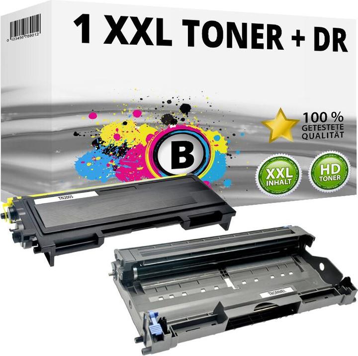 Immagine prodotto Druckfuxx XXL TONER TN-2005 + TROMMEL DR-2005 kompatibel Brother HL 2035 HL 2035