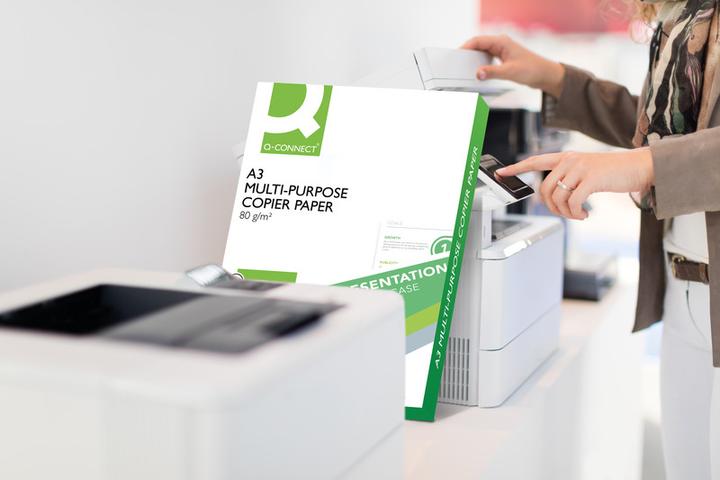 Produktbild Q-Connect Universalpapier, hochweiss, ab 5 Stück (80 g/m², 500 x, A3)