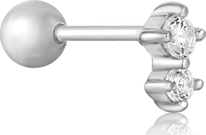 Ania Haie Ohrstecker Double Sparkle Barbell 925 Sterling Silber (925er Silber)