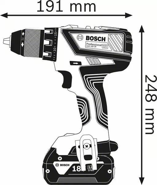 Produktbild Bosch Professional ON GSR 18V-28 (2x2.0Ah GAL 18V-20 LC) (Akkubetrieb)