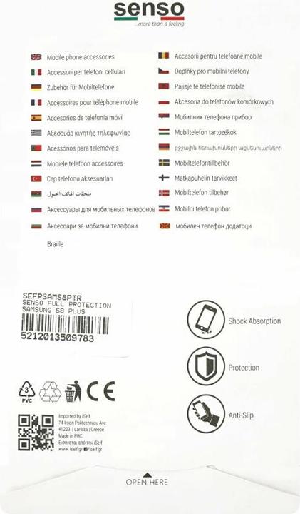 Produktbild Senso Back Cover+gehärtetes Glas Samsung S8 Plus (Samsung Galaxy S8+)