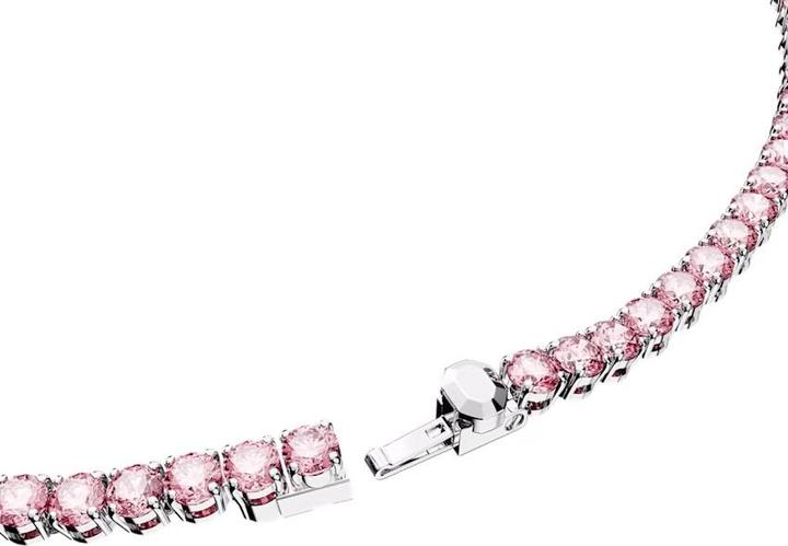 Immagine prodotto Swarovski 5681800 Ketting Matrix Tennis zilverkleurig-roze 41 cm. (Metallo Swarovski, 41 cm)