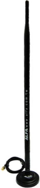 Actual product image Alfa Network ARS-N19M - 2.4 GHz 9 dBi Dipole Antenna + Magnet Base