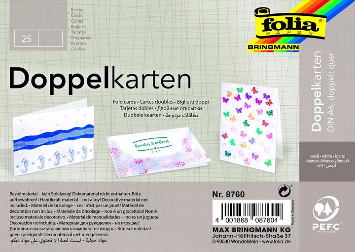 Actual product image Letter card DIN A6 landscape double white (1 x)