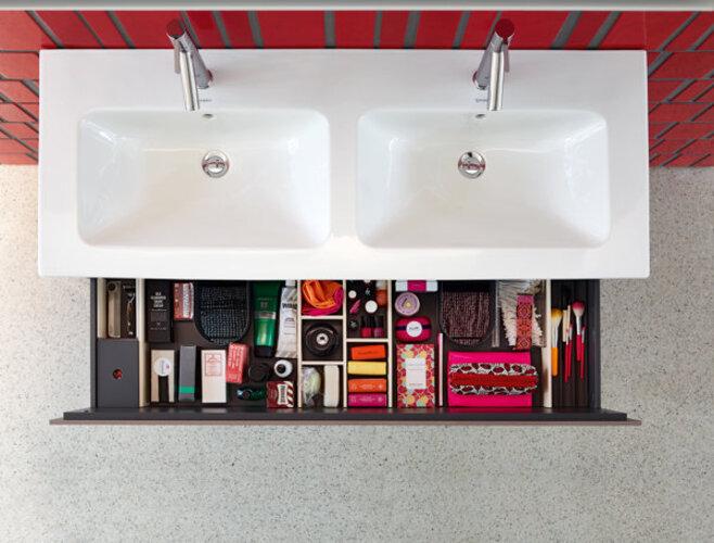 Image du produit Duravit ME by Starck lavabo double avec lavabo et robinetterie 1300x490mm 1 robinetterie blanc WG (490 mm, 1300 mm)