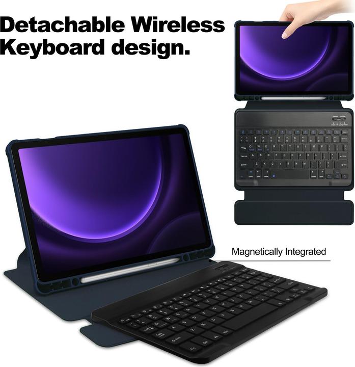 Actual product image Lobwerk 2in1 set Bluetooth keyboard in black + cover for Samsung Galaxy Tab S9 FE 2023 X510/SM-X516/SM-X51 (X)
