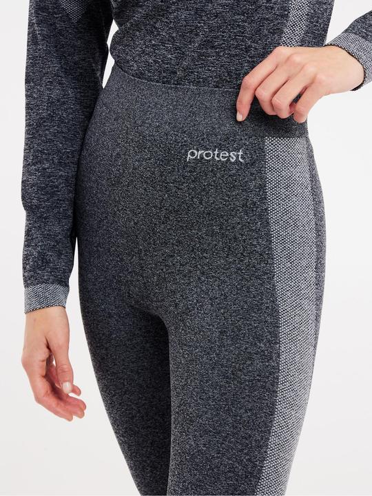 Actual product image Protest Women's thermal leggings PRTNORIS Elastic fabric Dark Grey Melee XS/S (S)