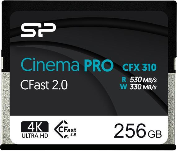 Silicon Power Memory card, CFast, 256GB, 530MB/s, 450MB/s, black (256 GB, CFast 2.0)