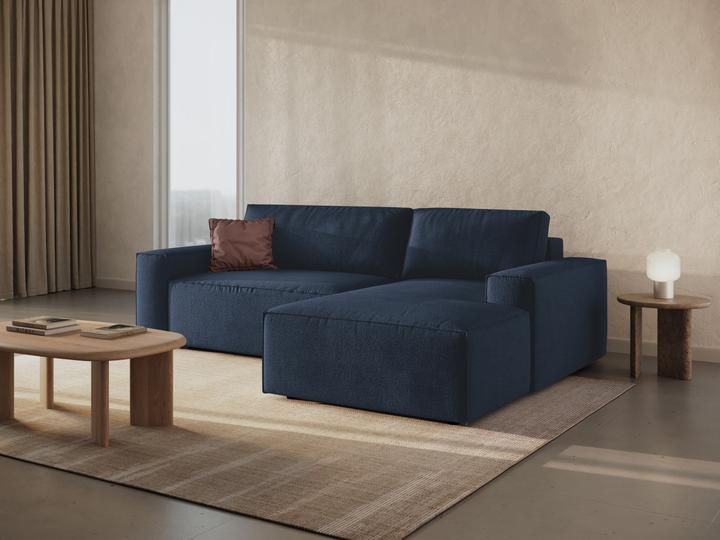 Actual product image Micadoni Bouclé Right Corner Sofa With Bed Function And Box, "Jodie", 3 Seats, 246x151x86 Made in Europe (Corner sofa)