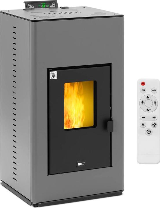 Produktbild MSW Pelletofen wasserführend 20 kW 380 m³ 25 l Wasser Pellet-Kaminofen Pelletkamin (20000 W)