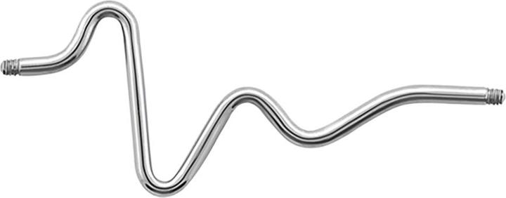 Star Piercing Barbell-Stab silber Herzschlag (Chirurgenstahl 316L)