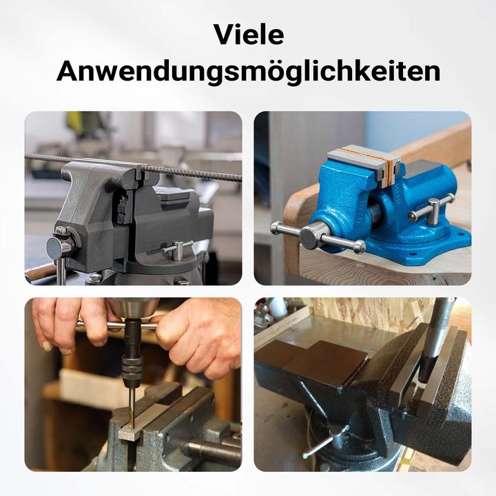 Produktbild Wiltec Schraubstock 125mm Klemmbacken Parallelschraubstock Tischschraubstock