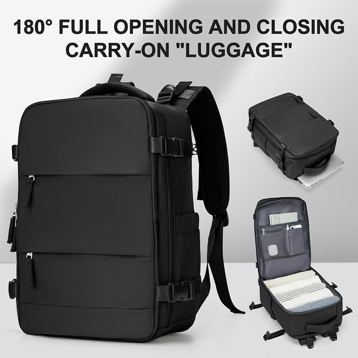 Image du produit Only-Bags.Store Sac à dos de voyage grand volume, sac à main unisexe à la mode avec ouverture à 180°, léger