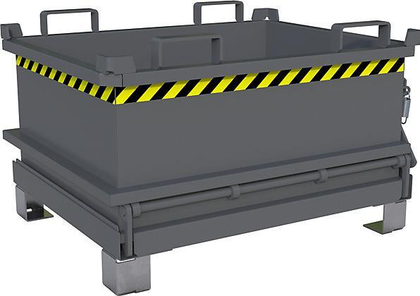 Produktbild eurokraft pro Klappbodenbehälter EUROKRAFT, Volumen 0,24 m³, mausgrau RAL 7005