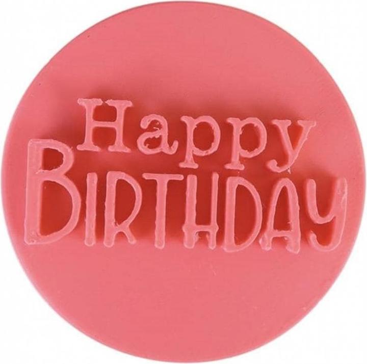 Actual product image Cut my Cookies Stamp Happy Birthday text