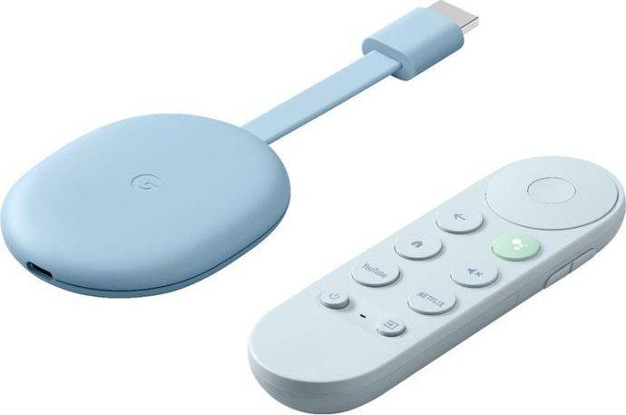 Google Chromecast 4K Media Player with TV Blue