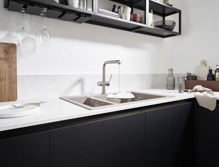 Actual product image hansgrohe HG single-lever sink mixer 270 TALIS M Appliance stop valve 1jet stainless steel look