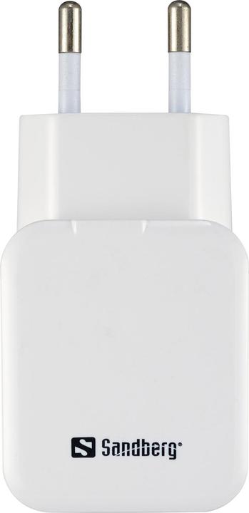 Immagine prodotto Sandberg Caricabatterie AC Dual USB 2.4+1A EU